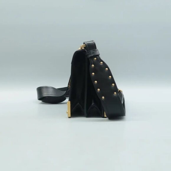 100% Authentic Prada Cahier Black Leather Shoulder Bag 1008-082224 - Picture 4 of 12